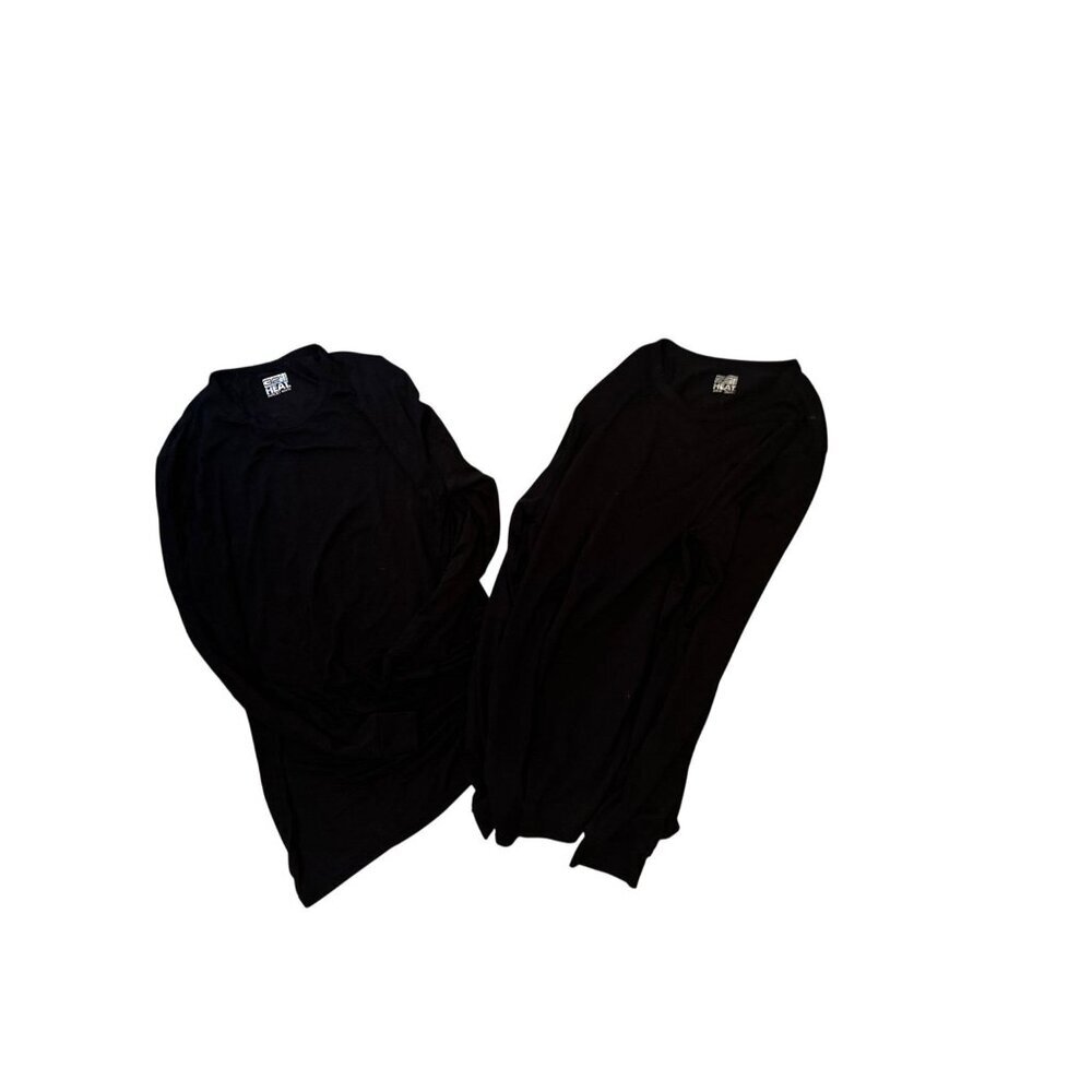 32 degrees long sleeve thermal black shirt size M set of 2